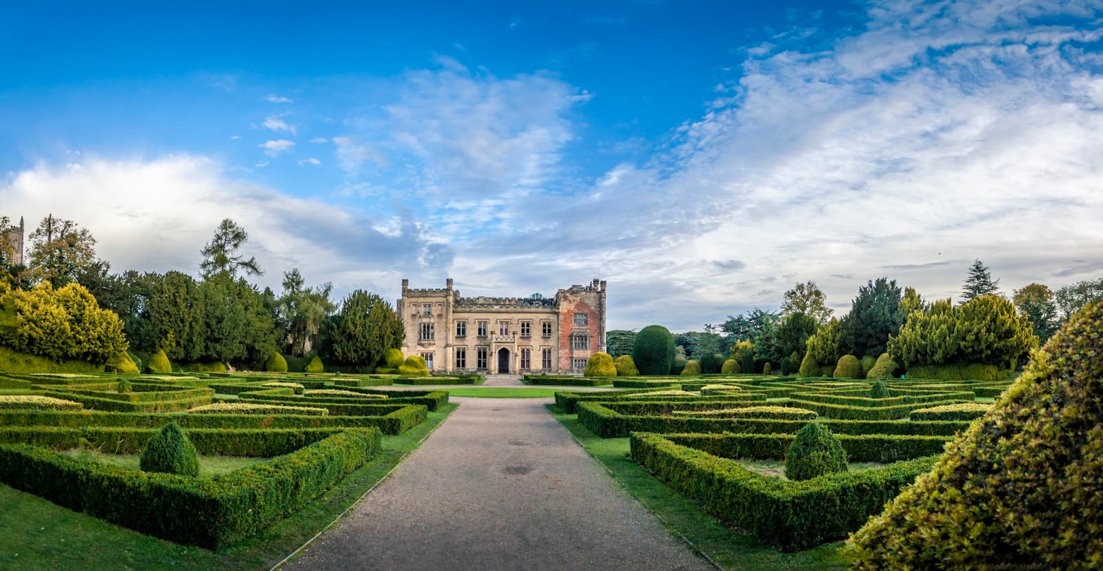 Hazelton Manor Estate exterior with formal gardens